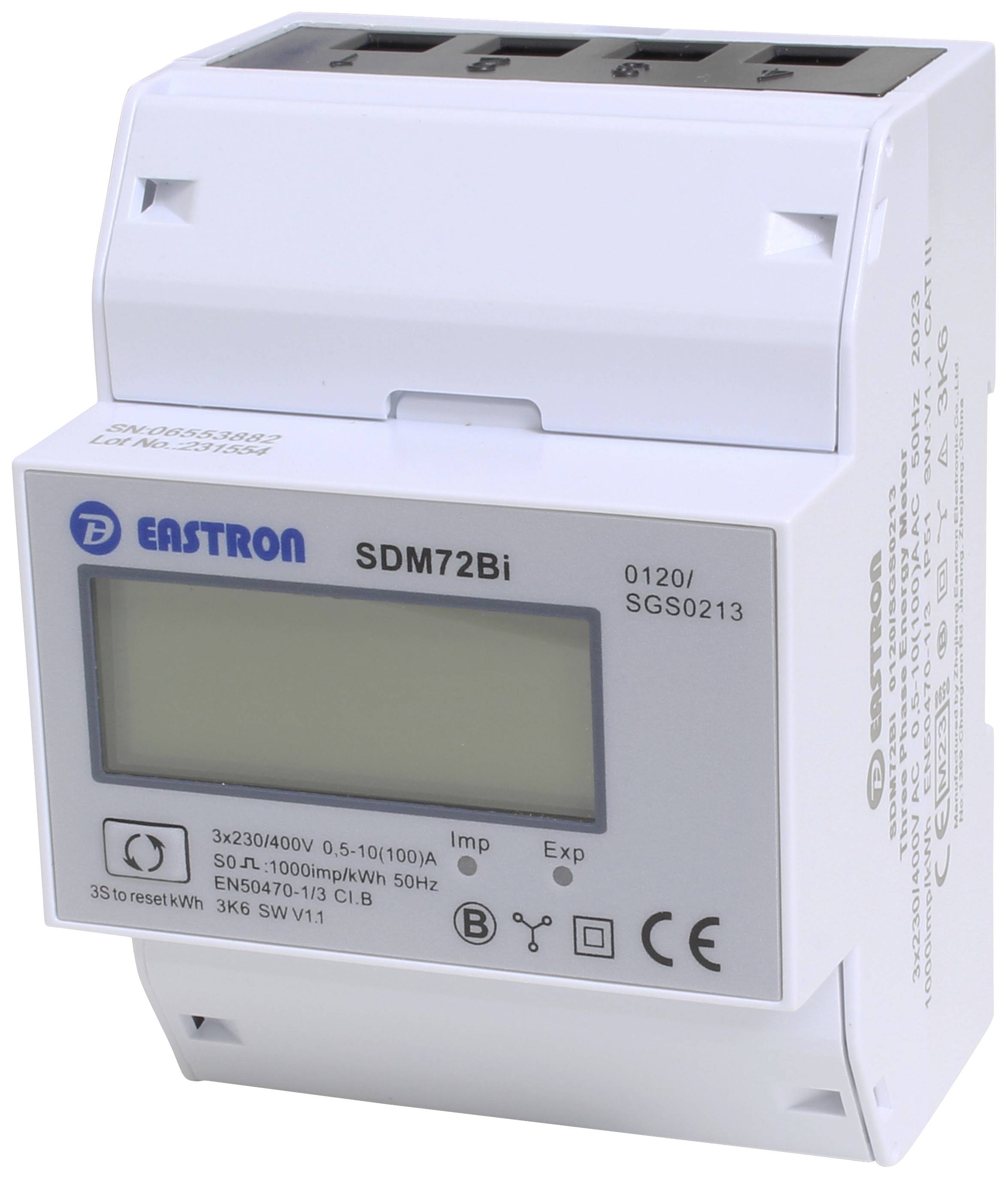 Counttec SDM72Bi Zweirichtungs-Hutschienenzähler digital 100A MID-konform: Ja 1St.