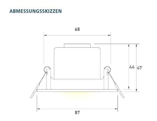 Counttec SPA44-6W-XW LED-Einbauleuchte EEK: G (A - G) 6W Weiß