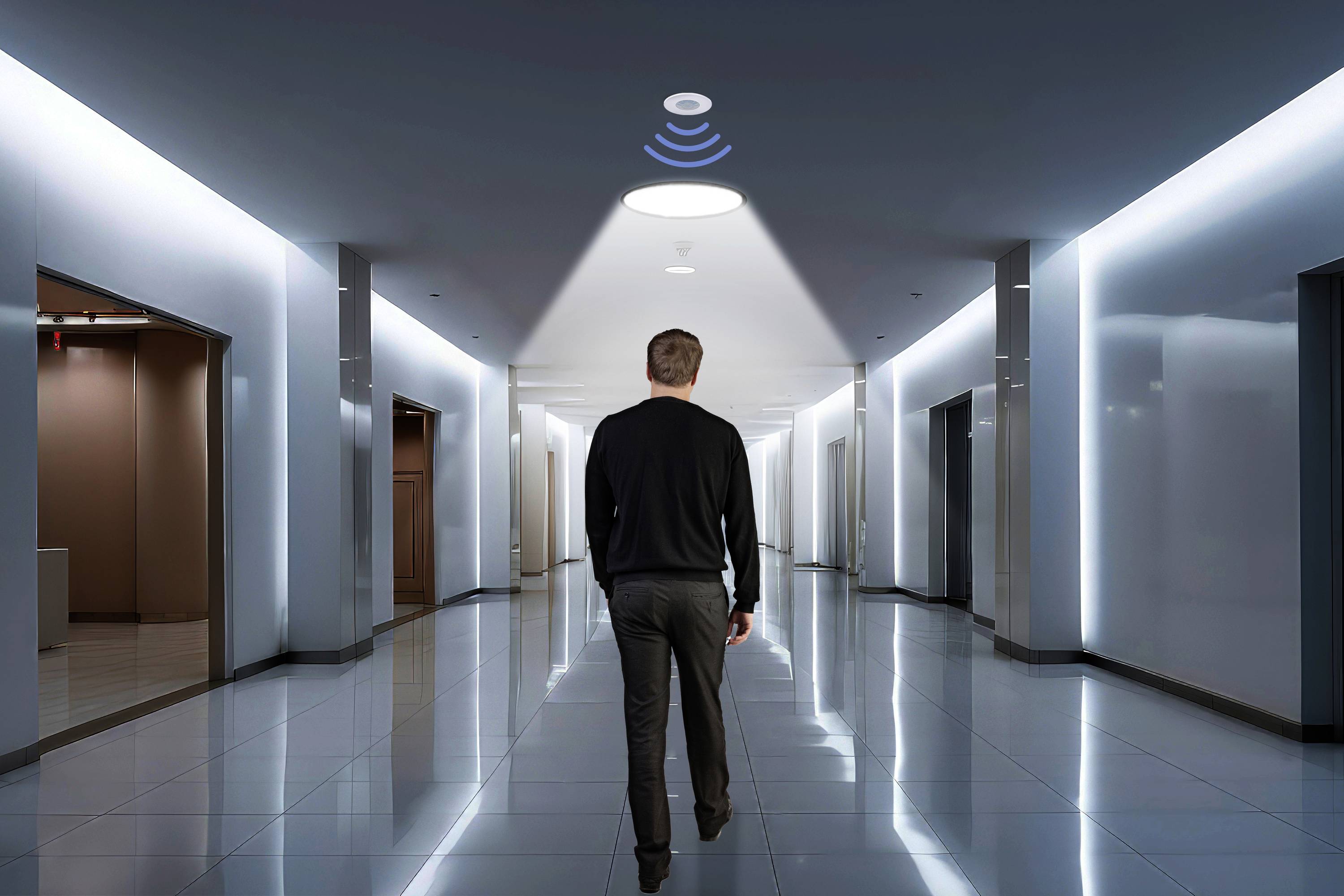 Sygonix SY-5995928 Decke PIR-Bewegungsmelder 360° Relais Weiß IP20