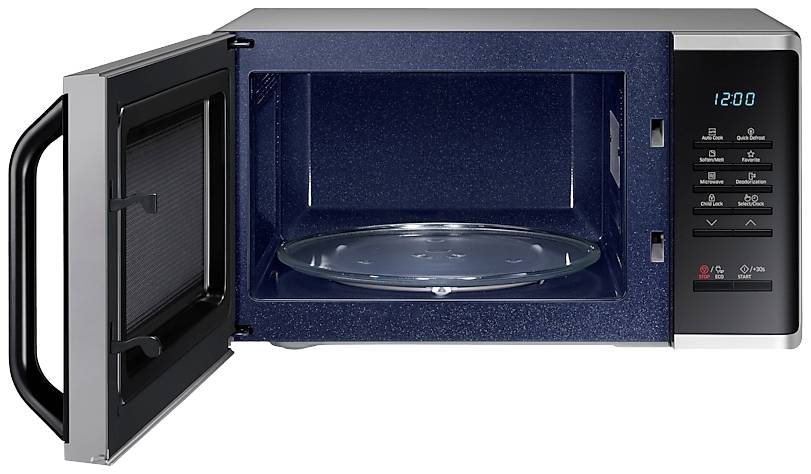 Samsung Mikrowelle Silber-Schwarz 800W mit Display, Timerfunktion