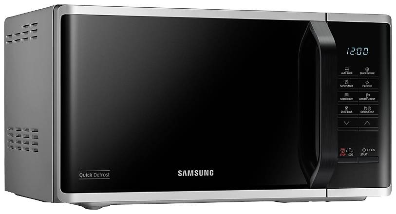 Samsung Mikrowelle Silber-Schwarz 800W mit Display, Timerfunktion