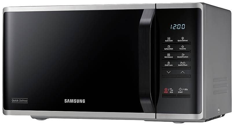 Samsung Mikrowelle Silber-Schwarz 800W mit Display, Timerfunktion