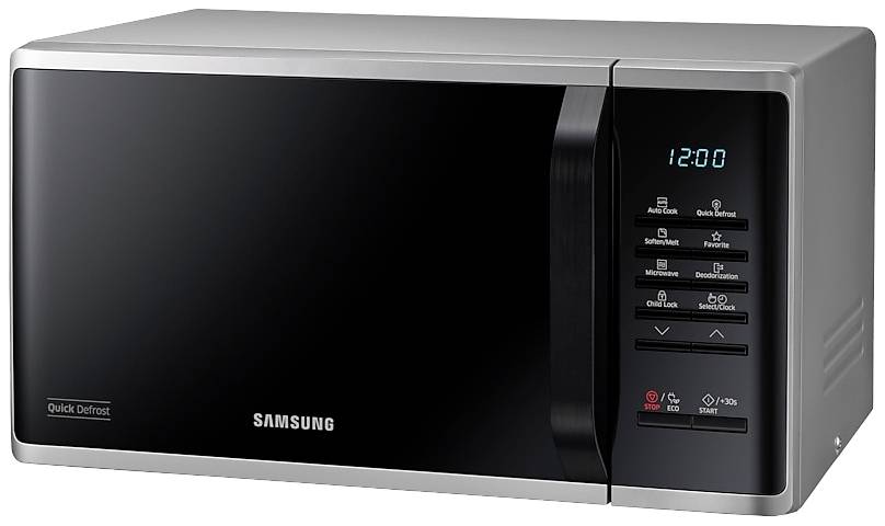 Samsung Mikrowelle Silber-Schwarz 800W mit Display, Timerfunktion