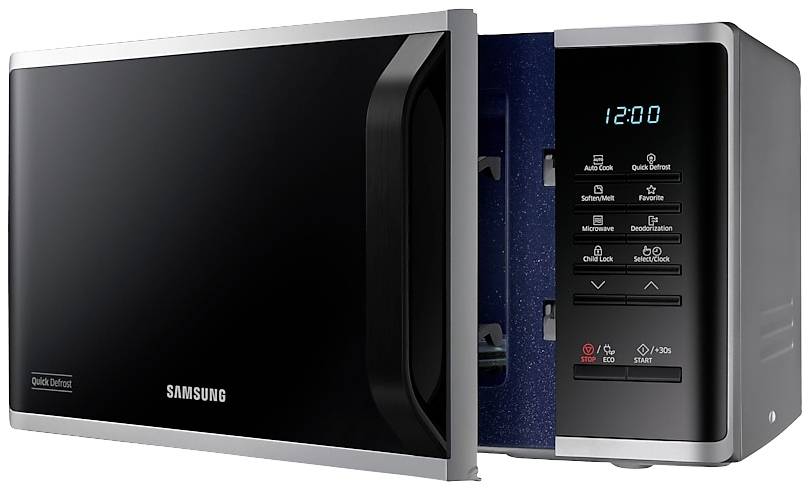 Samsung Mikrowelle Silber-Schwarz 800W mit Display, Timerfunktion