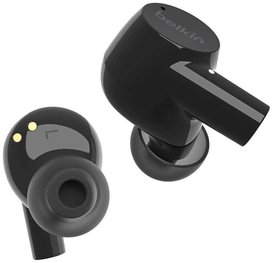 Belkin SoundForm Rise In Ear Headset Bluetooth® Schwarz Headset, Ladecase, Schweißresistent