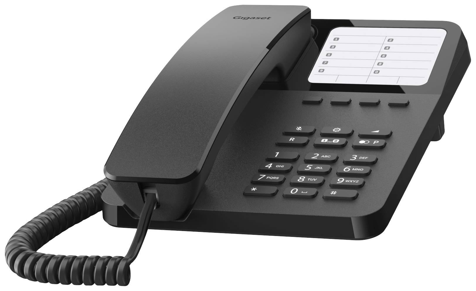 Gigaset DESK 400 Schnurgebundenes Telefon, analog für Hörgeräte kompatibel kein Display Schwarz