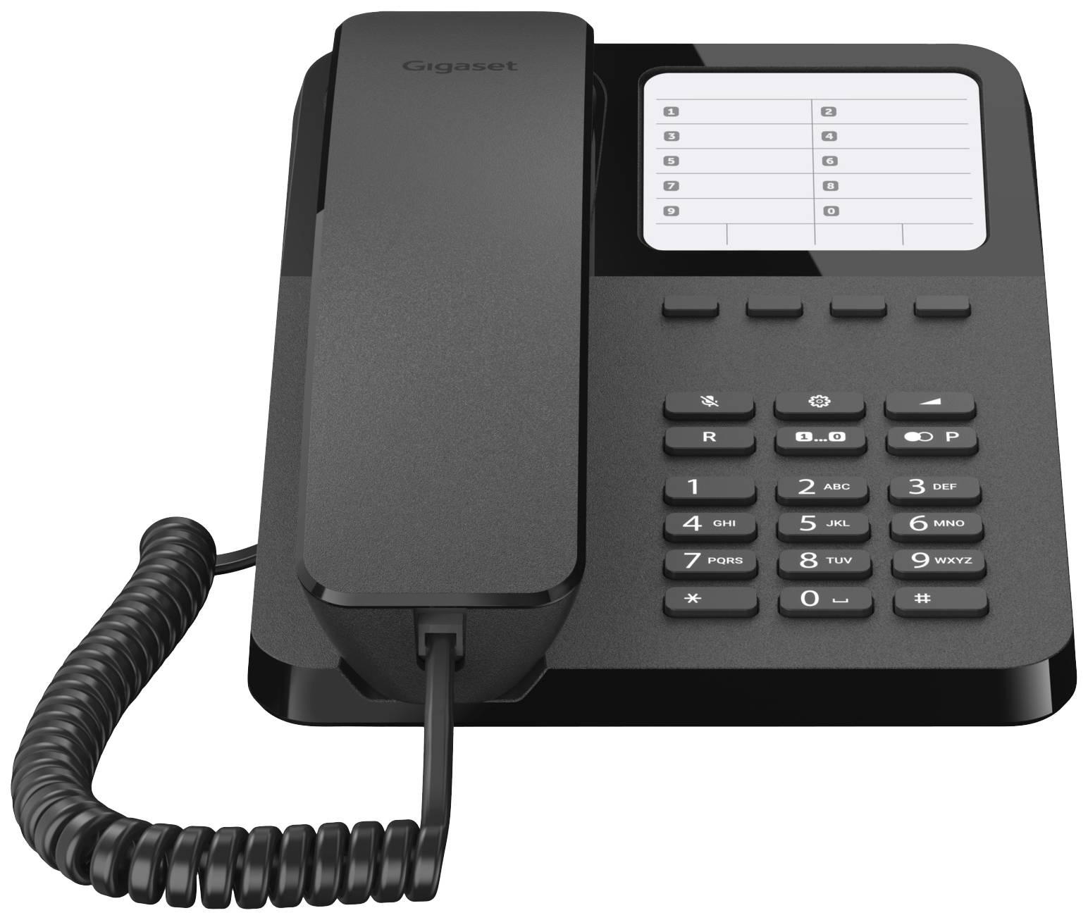 Gigaset DESK 400 Schnurgebundenes Telefon, analog für Hörgeräte kompatibel kein Display Schwarz