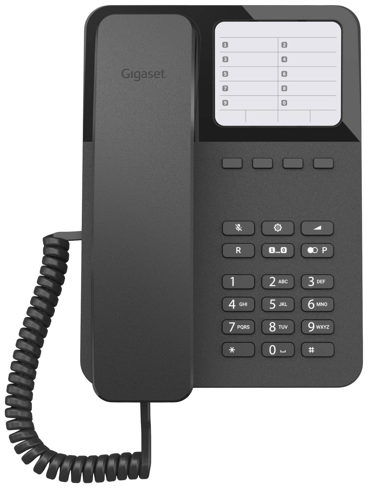 Gigaset DESK 400 Schnurgebundenes Telefon, analog für Hörgeräte kompatibel kein Display Schwarz
