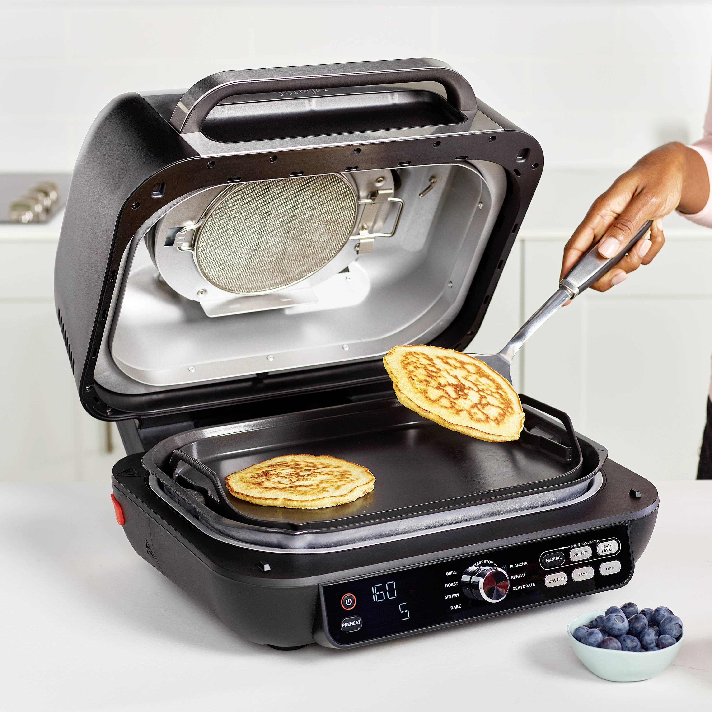 Ninja AG651 Heißluft-Fritteuse 3.78 l Grillfunktion Schwarz, Silber