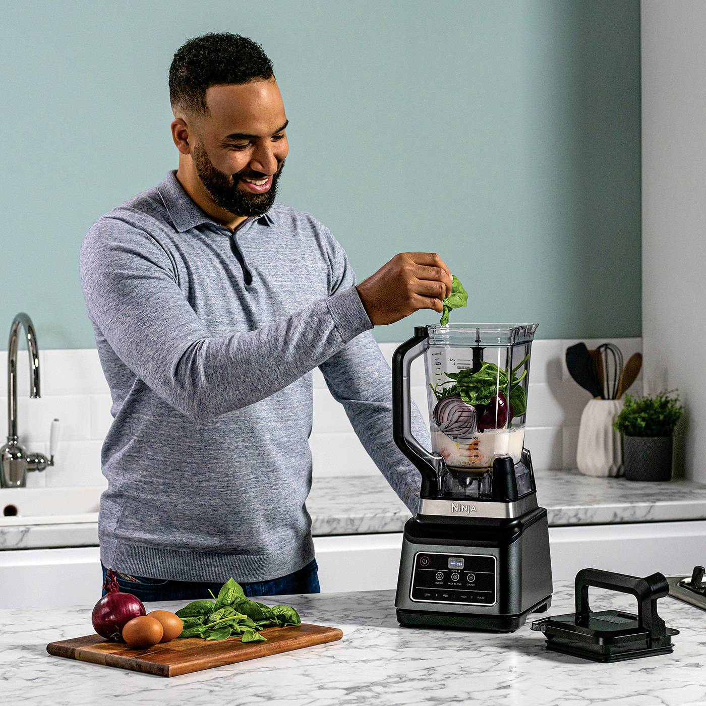 Ninja BN750EU Standmixer 1200 W Schwarz, Grau (matt)