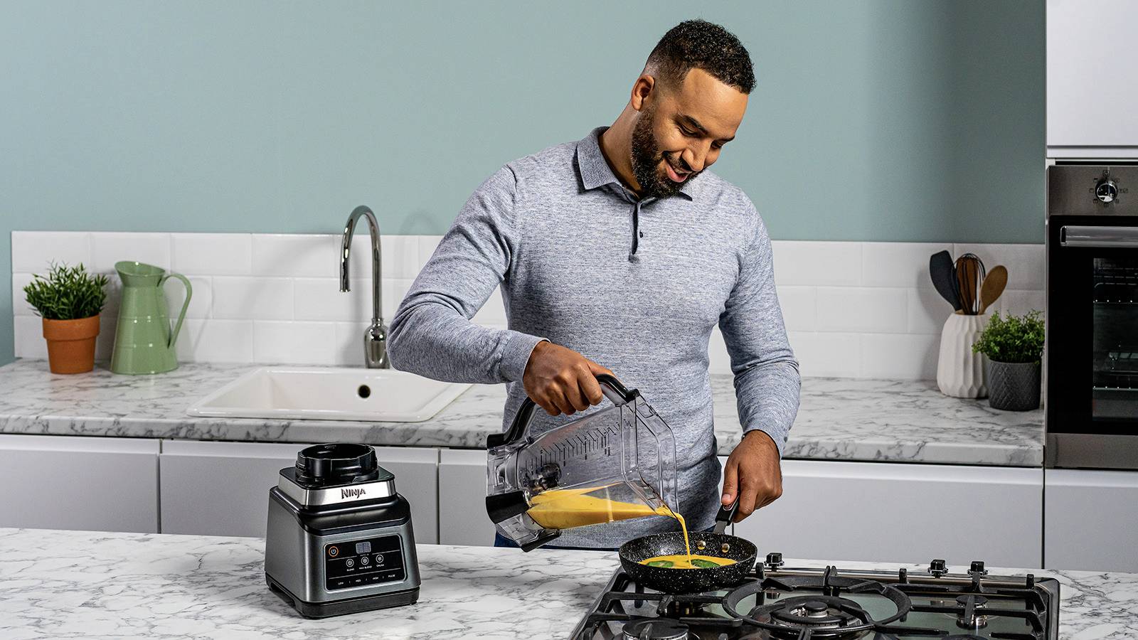 Ninja BN750EU Standmixer 1200 W Schwarz, Grau (matt)