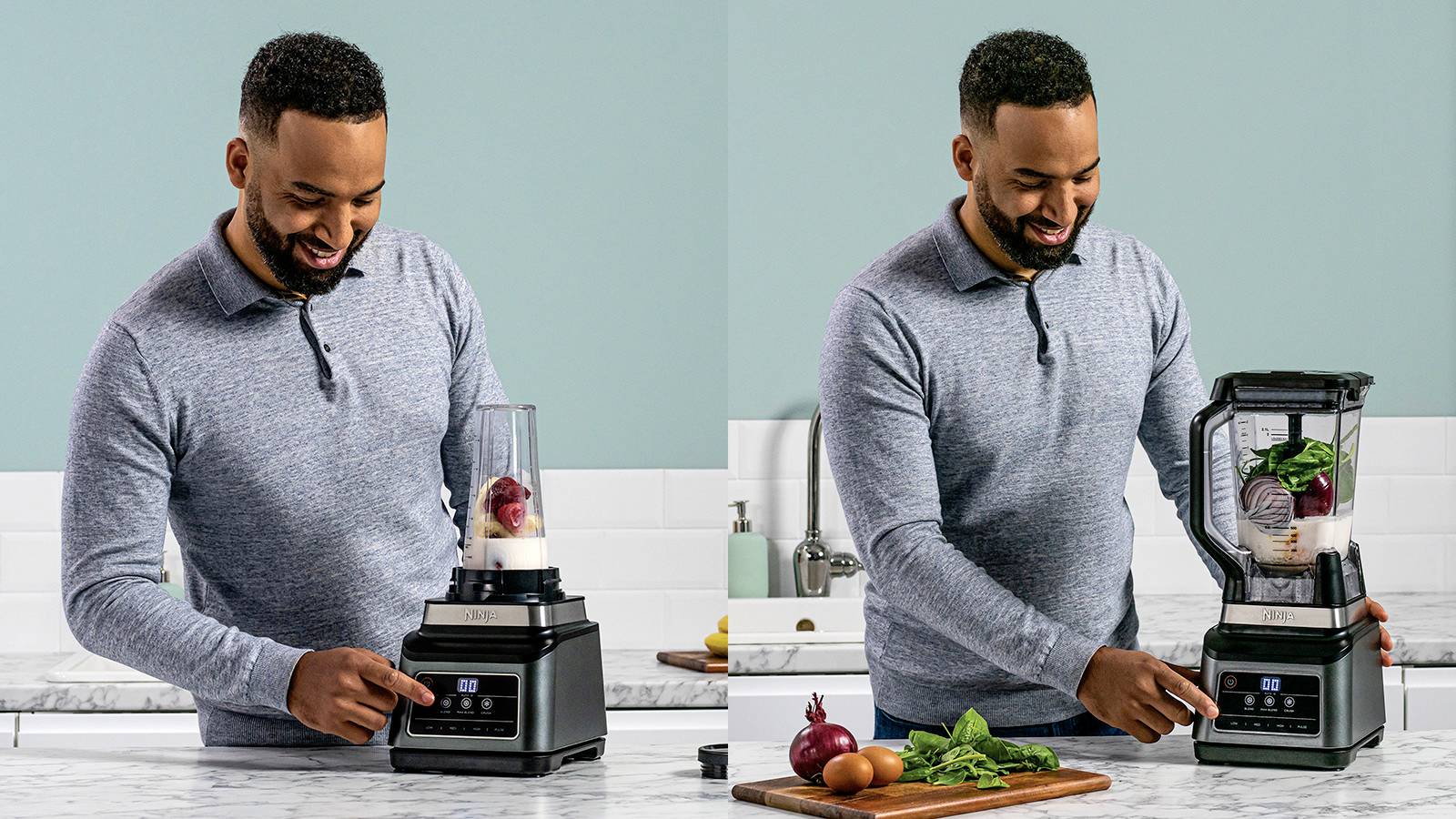 Ninja BN750EU Standmixer 1200W Schwarz, Grau (matt)