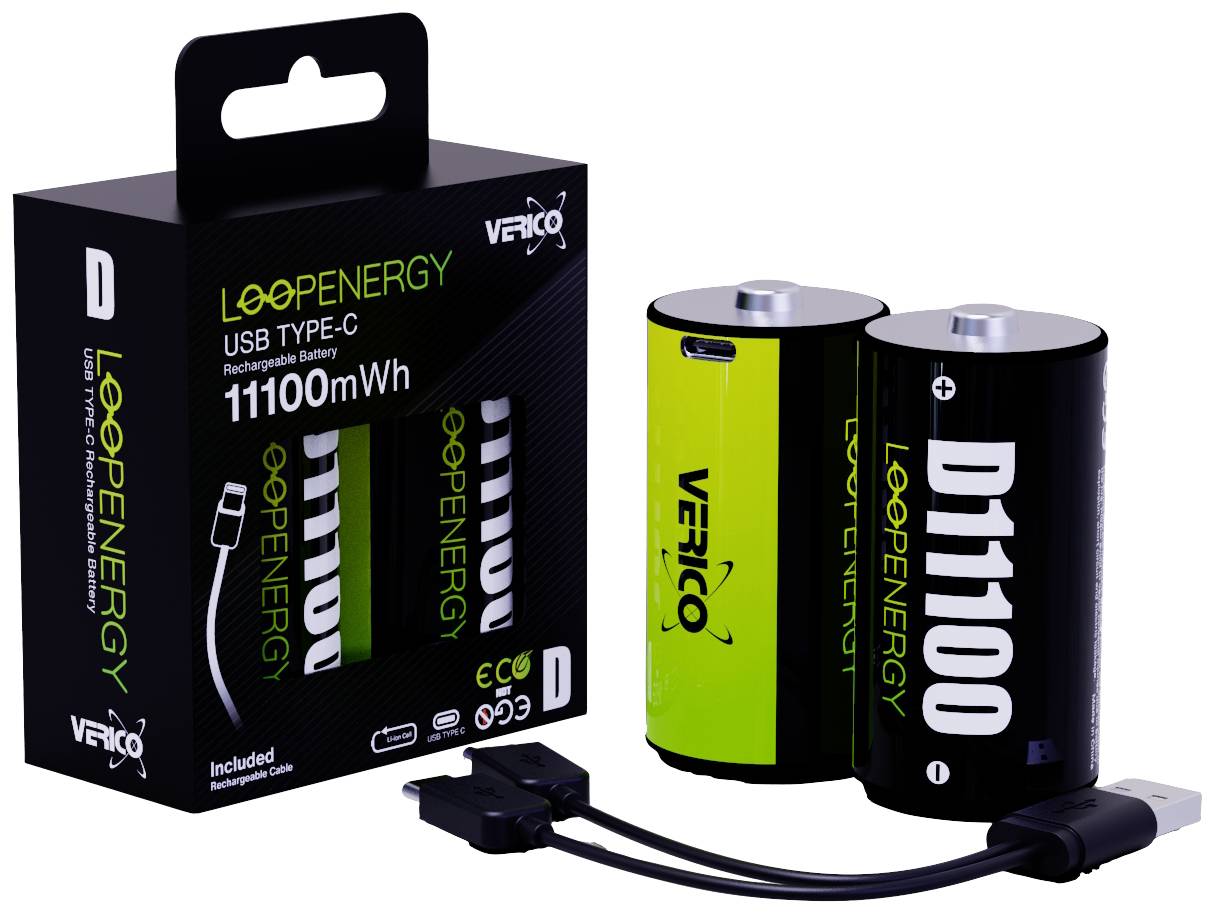 Verico LoopEnergy Mono (D)-Akku Li-Ion 7400 mAh 1.5 V 2 St.