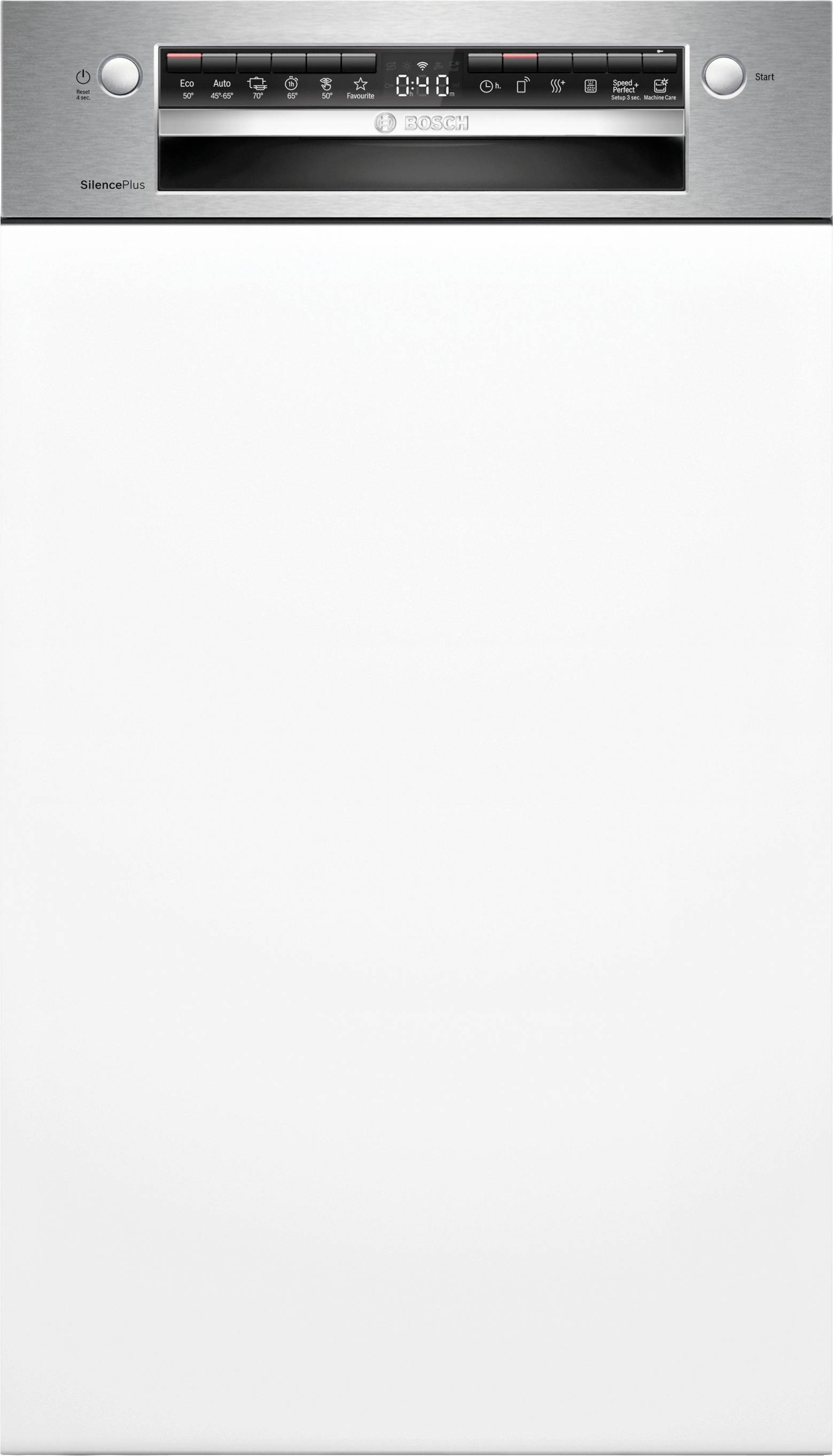Bosch Haushalt SPI4HKS49E Einbau-Geschirrspüler 448 mm EEK: E (A - G) Teilintegrierbar Edelstahl