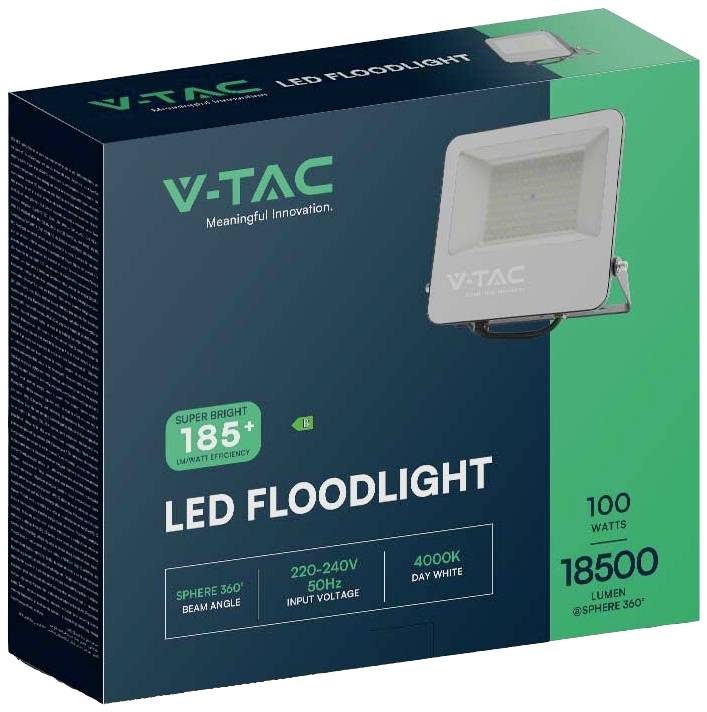 V-TAC VT-44105-B 9894 LED-Flutlichtstrahler EEK: B (A - G) 100 W Leuchtfarben: Neutralweiß