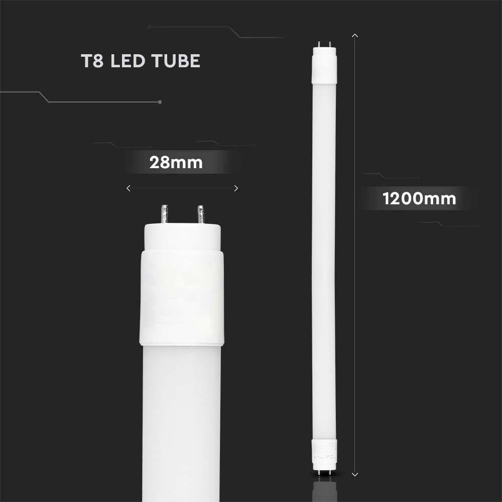 V-TAC LED-Röhre EEK: F (A - G) G13 Röhrenform T8 18W Neutralweiß (Ø x L) 28mm x 1200mm