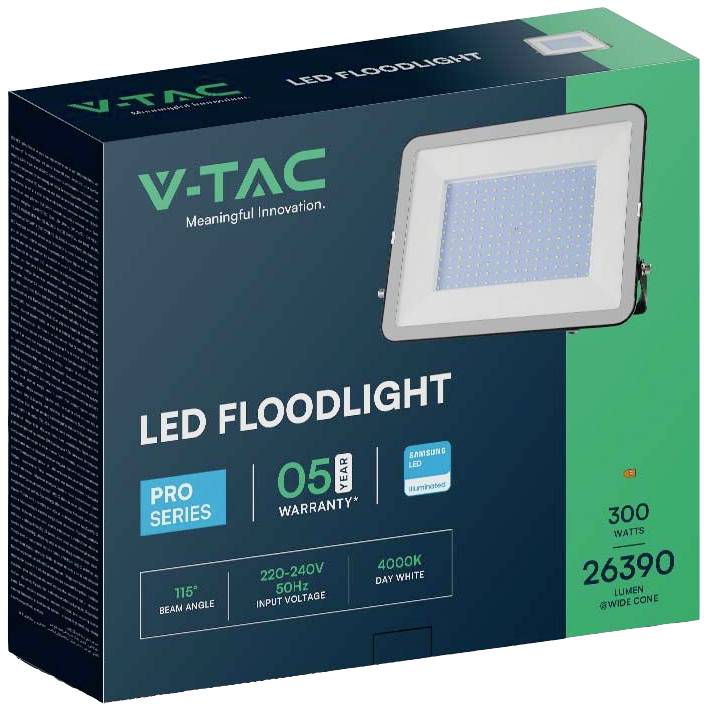 V-TAC VT-44300-B 10032 LED-Flutlichtstrahler EEK: F (A - G) 300W Leuchtfarben: Kaltweiß