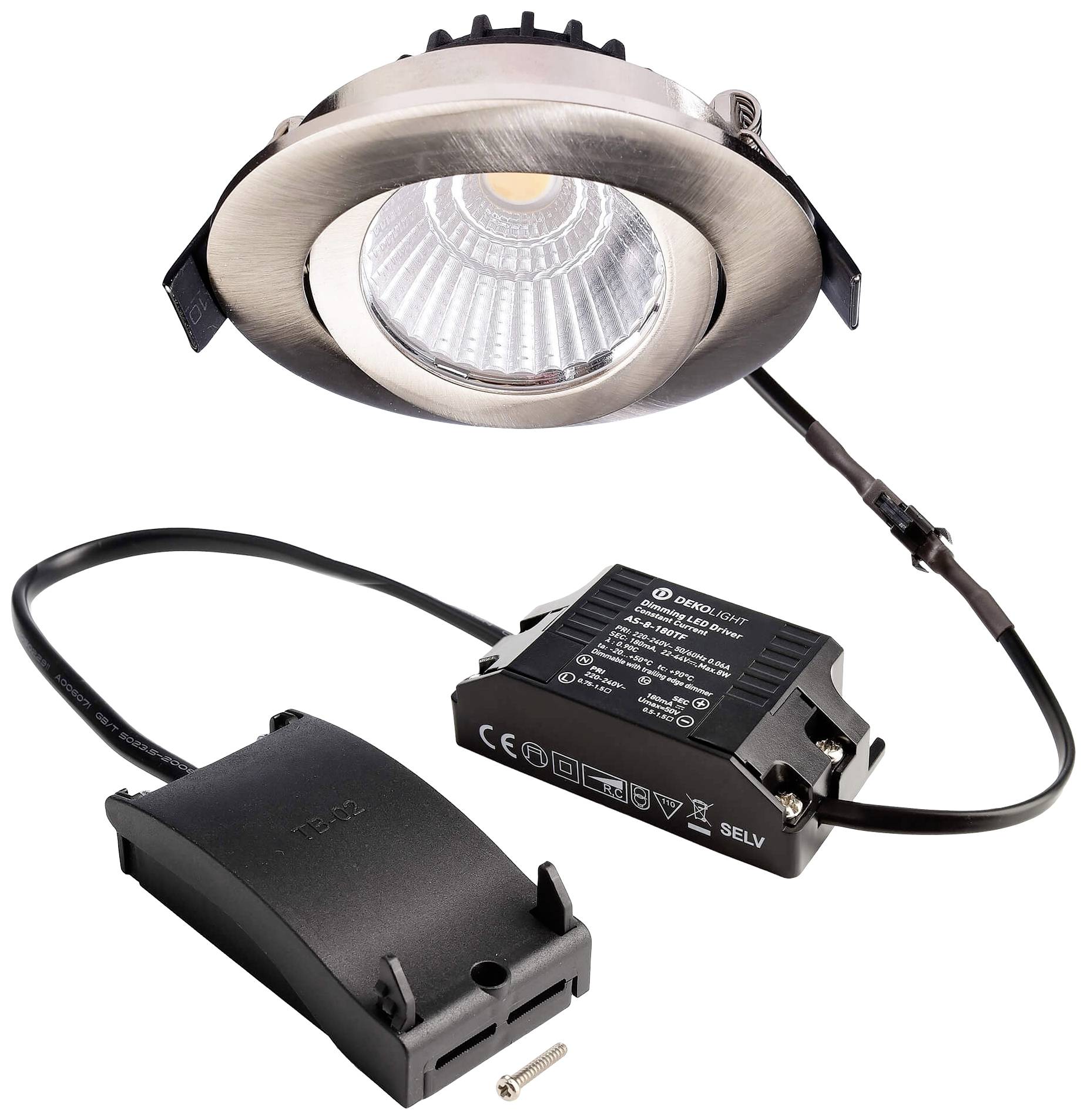 Deko Light 565371 Dione LED-Einbauleuchte EEK: E (A - G) LED LED fest eingebaut 8.50 W Nickel