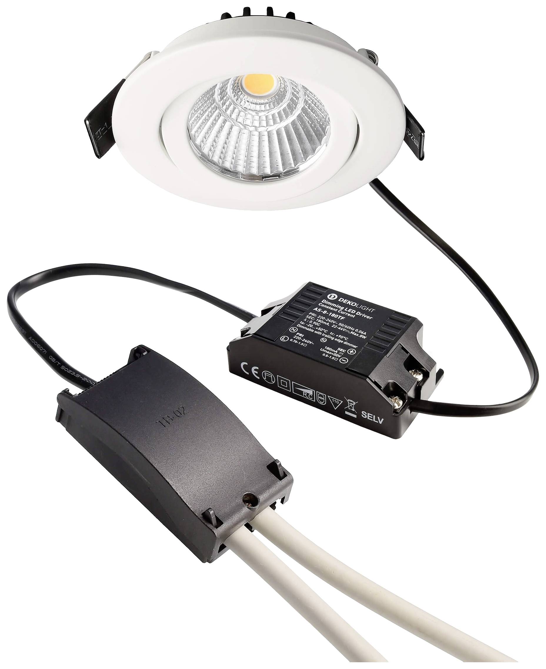 Deko Light 565375 Dione LED-Einbauleuchte EEK: E (A - G) LED LED fest eingebaut 8.50W Weiß