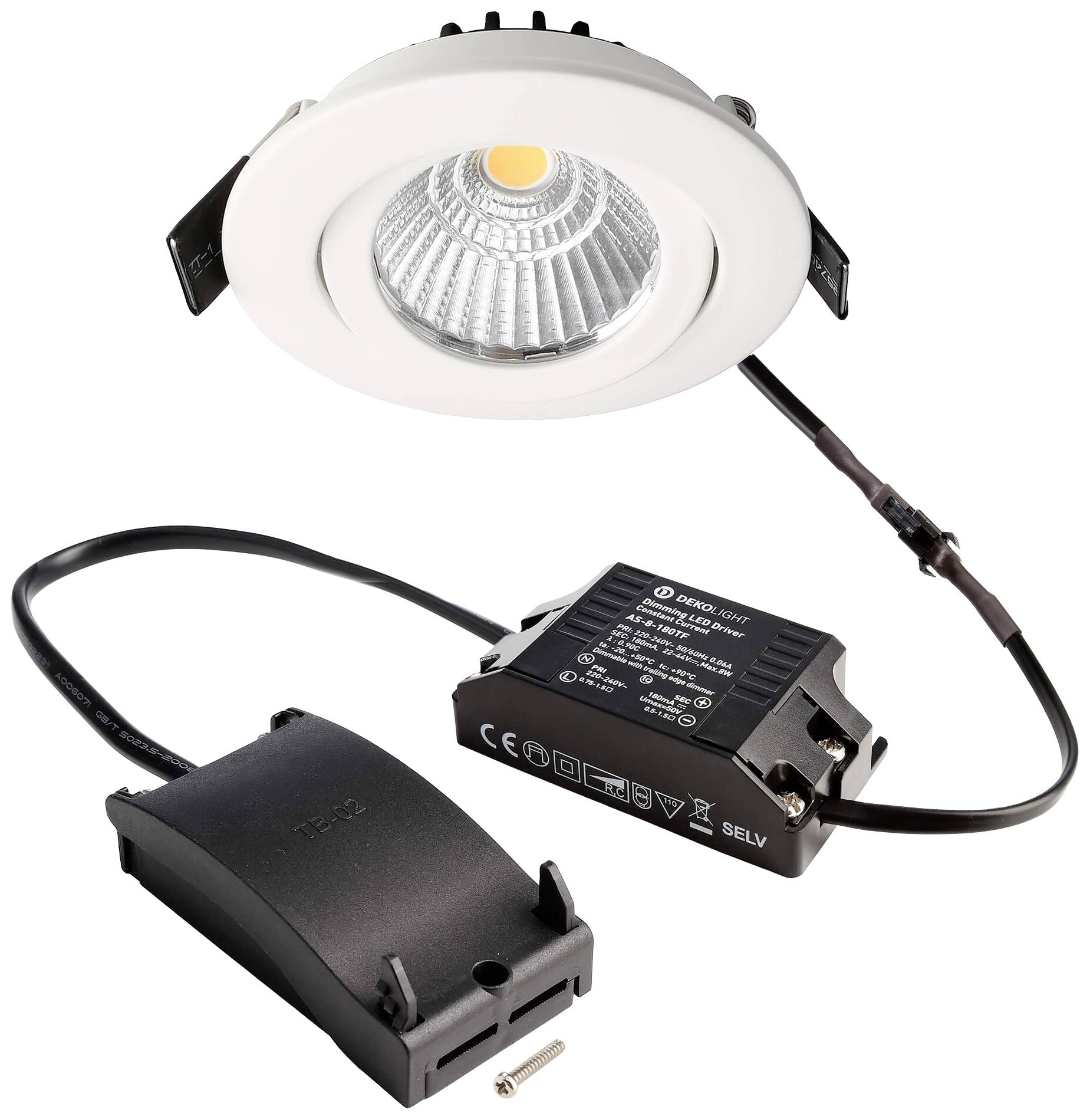 Deko Light 565380 Dione LED-Einbauleuchte EEK: F (A - G) LED LED fest eingebaut 8.50W Weiß