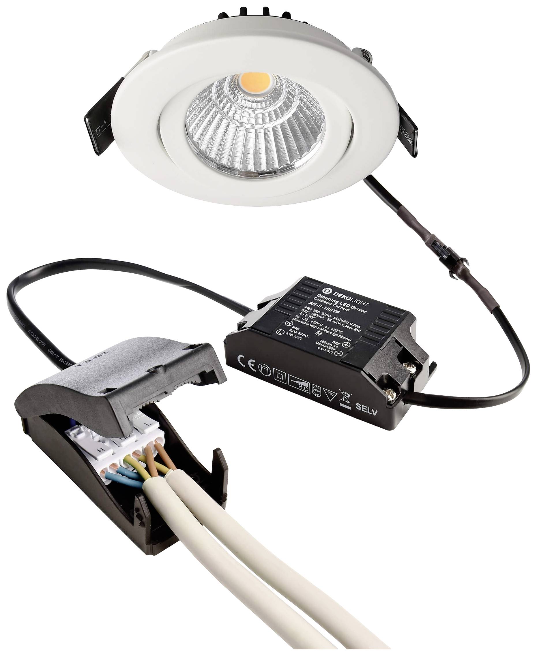 Deko Light 565380 Dione LED-Einbauleuchte EEK: F (A - G) LED LED fest eingebaut 8.50 W Weiß