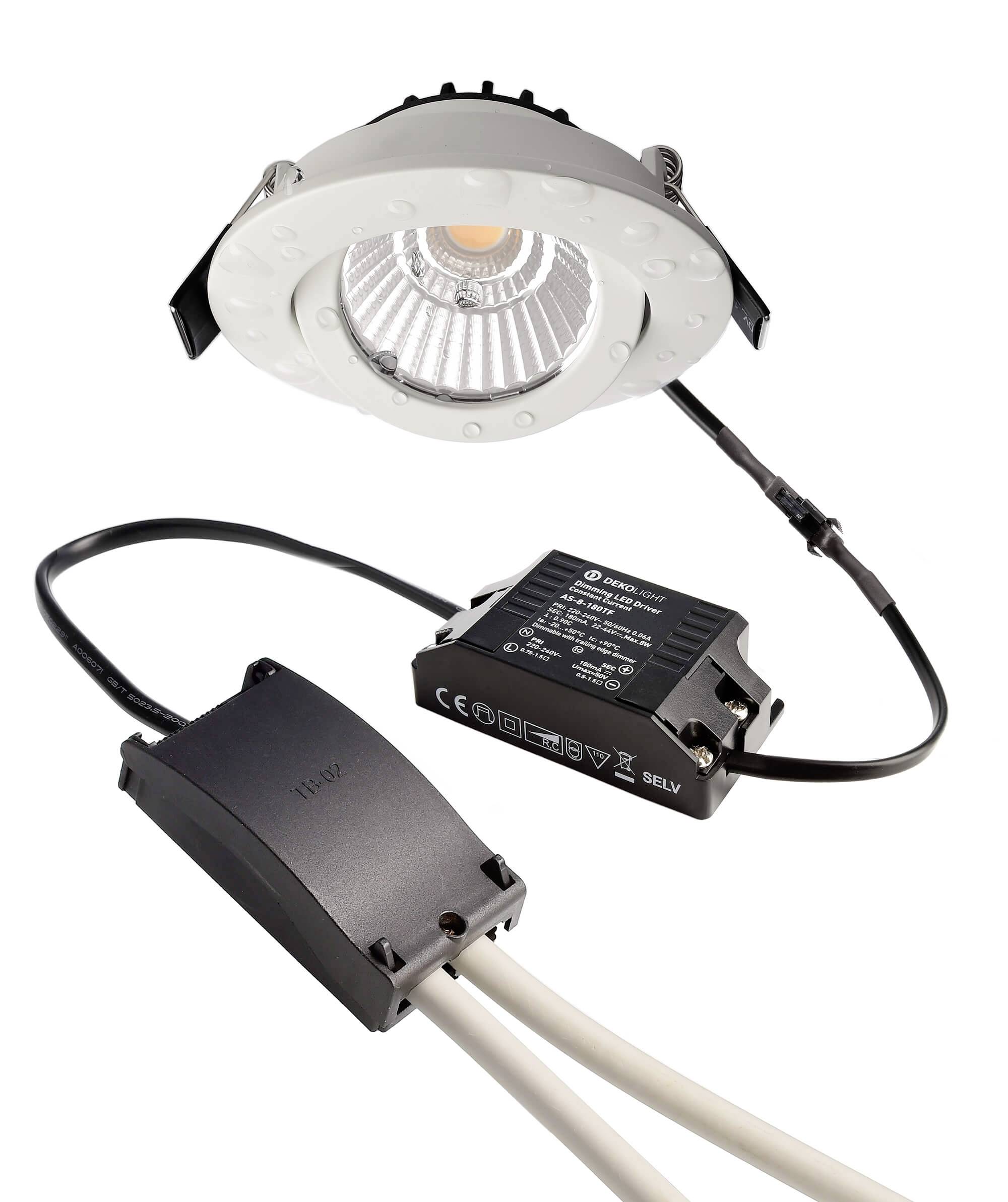 Deko Light 565388 Dione IP LED-Einbauleuchte EEK: E (A - G) LED LED fest eingebaut 8.5W Weiß