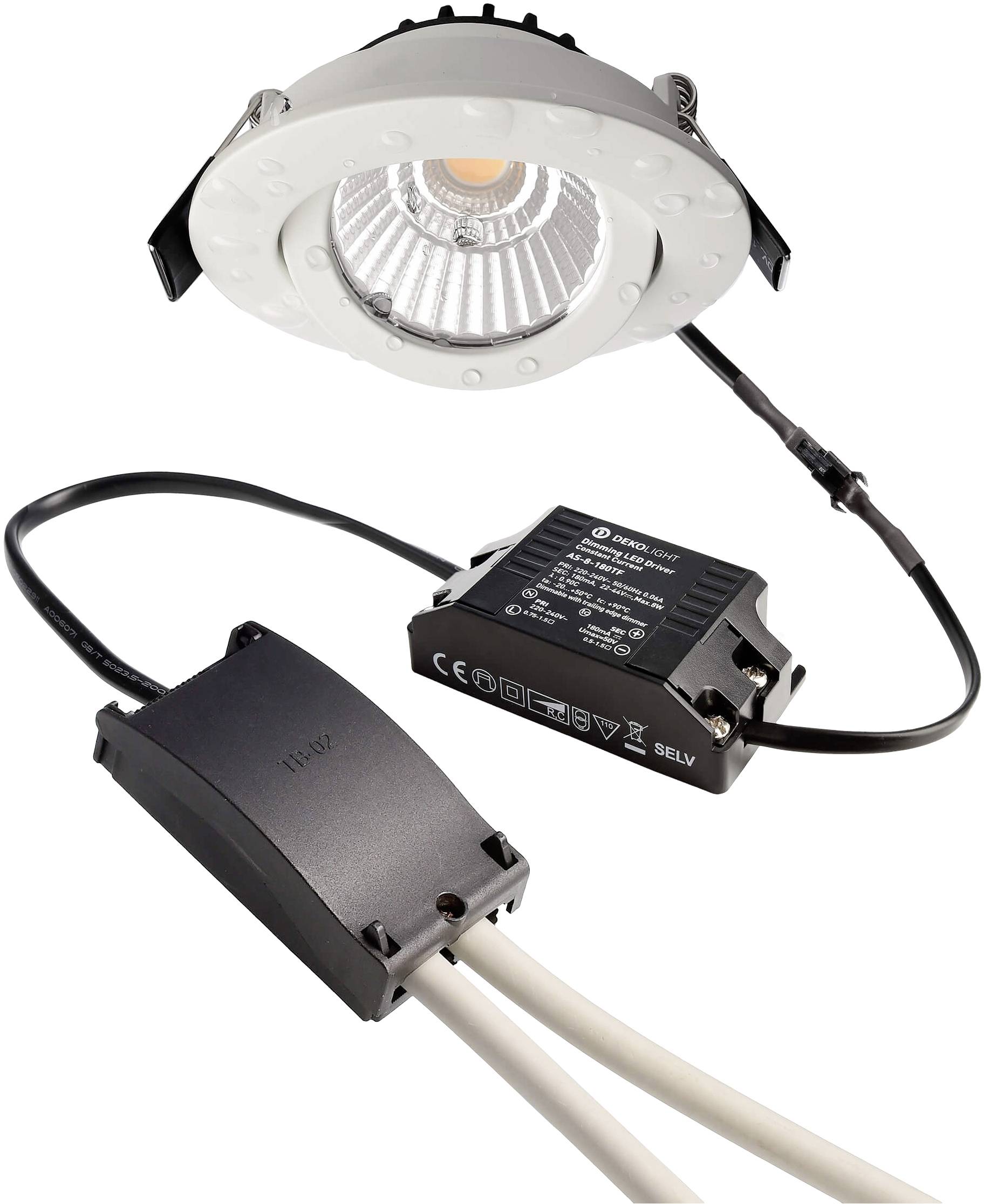 Deko Light 565393 Dione IP LED-Einbauleuchte EEK: E (A - G) LED LED fest eingebaut 8.5 W Weiß
