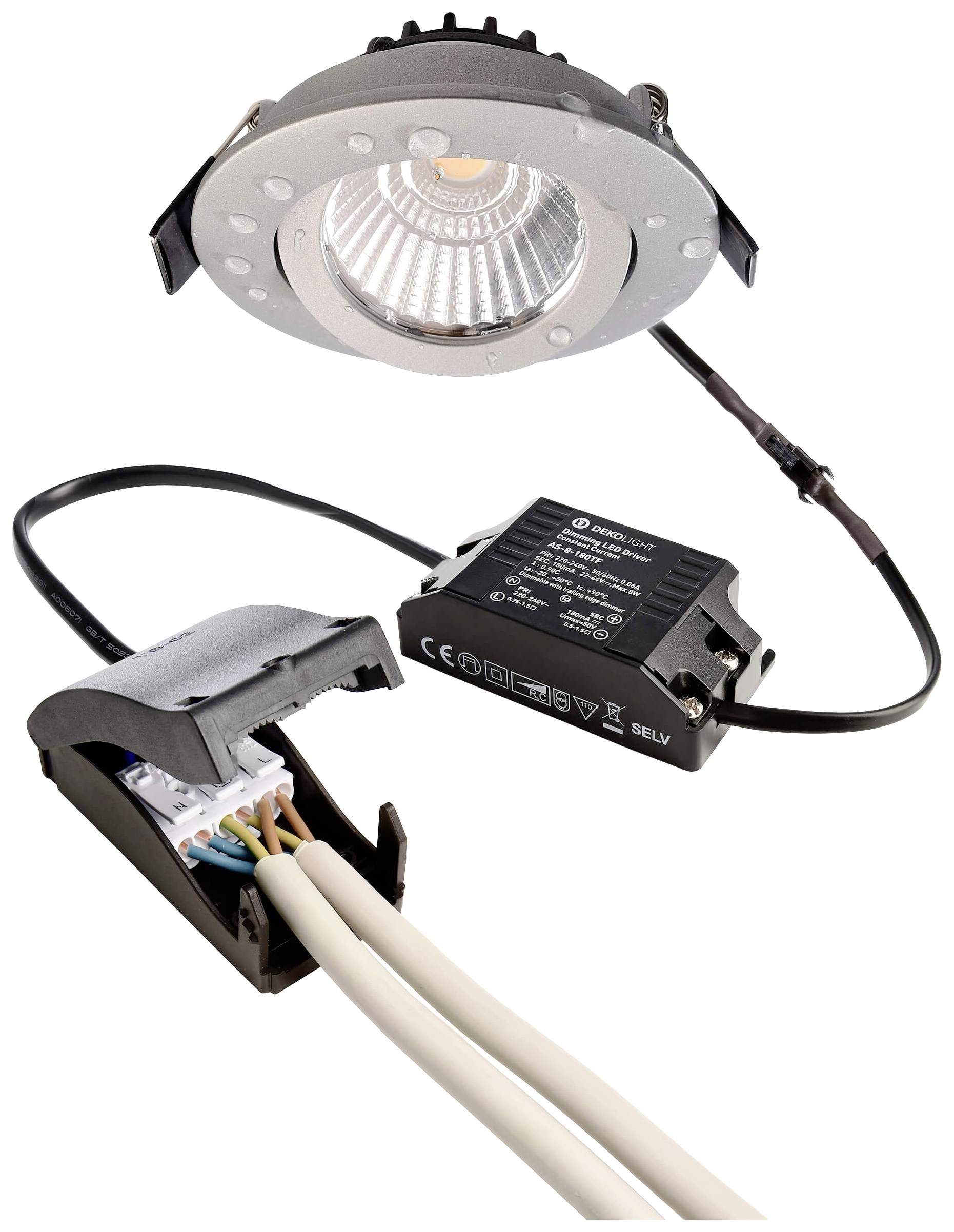 Deko Light 565394 Dione IP LED-Einbauleuchte EEK: E (A - G) LED LED fest eingebaut 8.5 W Silber