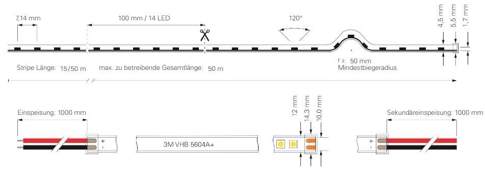 Deko Light Long Run 840406 LED-Streifen EEK: F (A - G) mit offenem Kabelende 48V 50m Neutralweiß 1St.