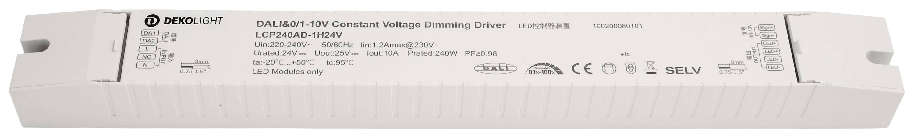 Deko Light BASIC LED-Trafo Konstantspannung 240W 24V 1St.