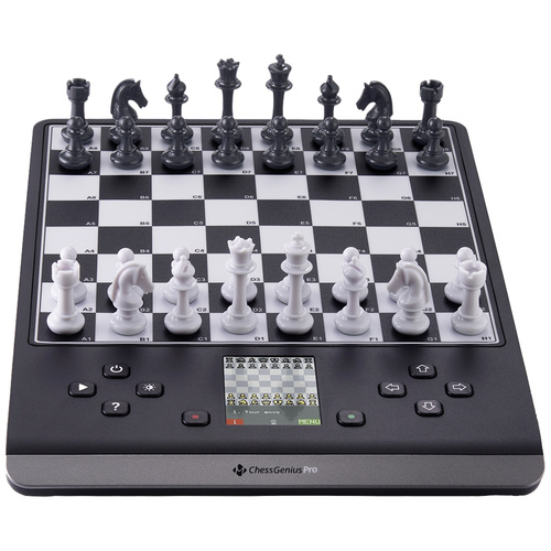 Millennium Chess Genius Pro M815 Schachcomputer KI-Funktionen, Magnetische Schachfiguren, Drucksensorbrett, Farbdisplay mit