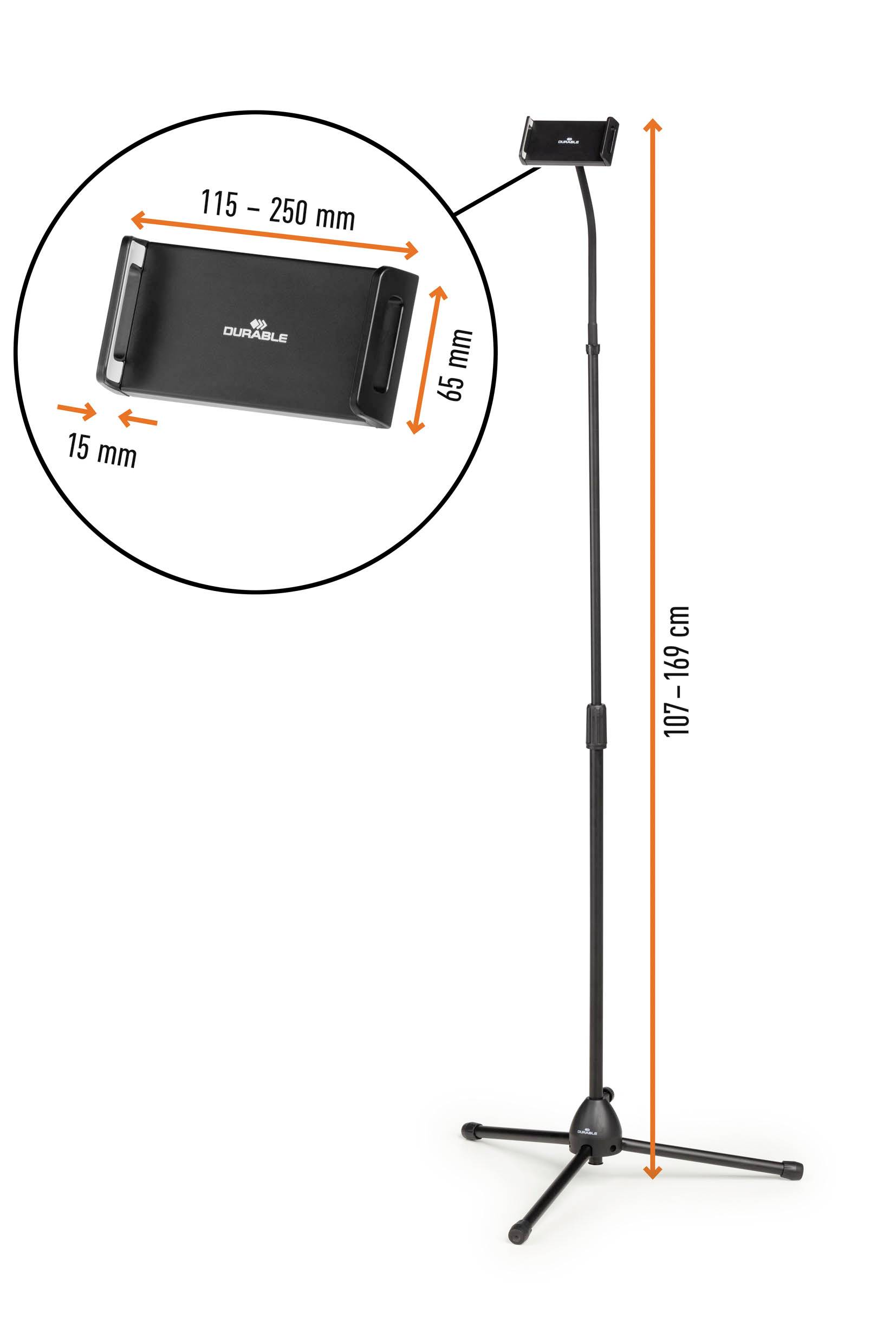 Durable TWIST FLOOR Tablet-Halterung Universal 11,9cm (4,7") - 33cm (13")