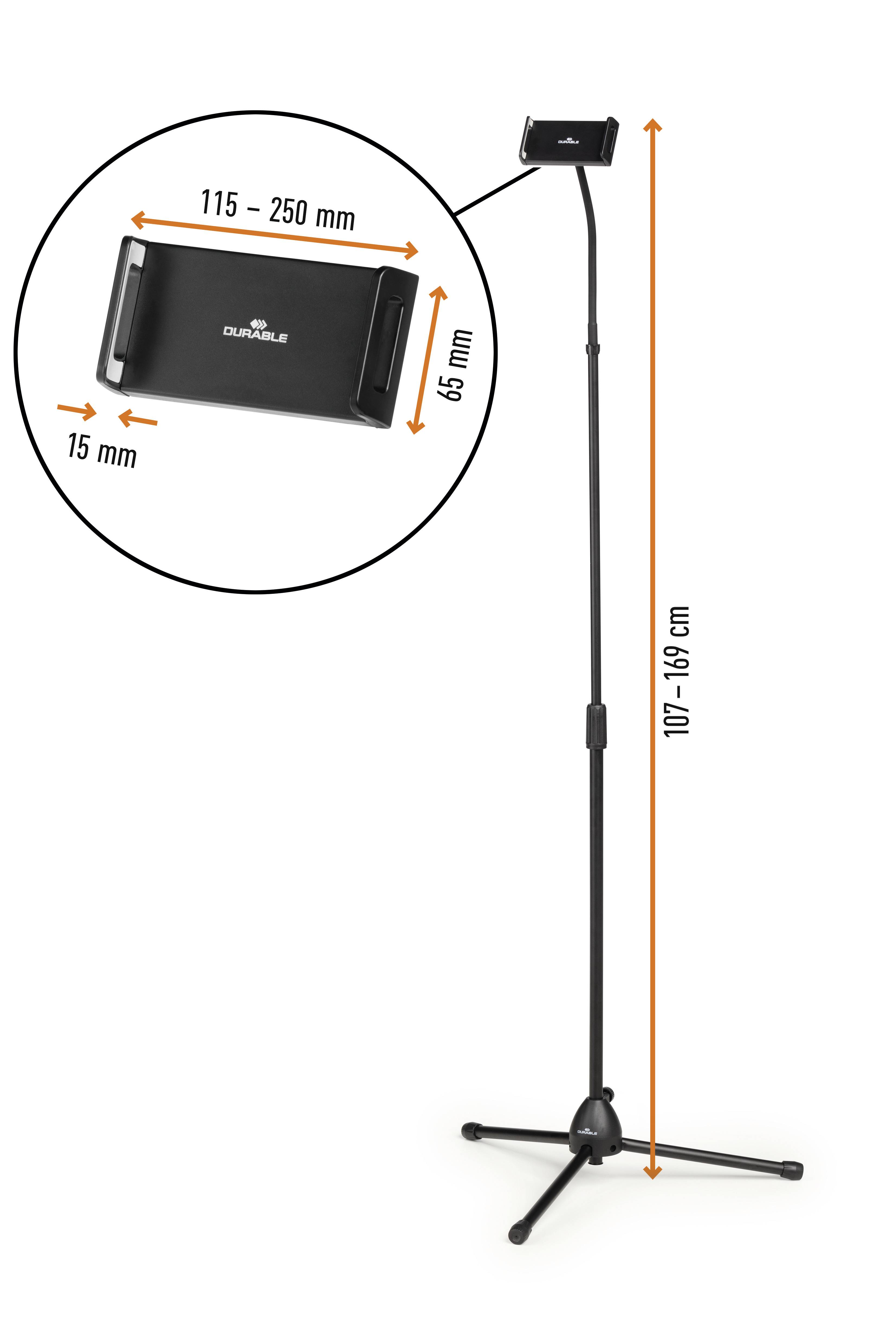 Durable TWIST FLOOR Tablet-Halterung Universal 11,9 cm (4,7") - 33 cm (13")