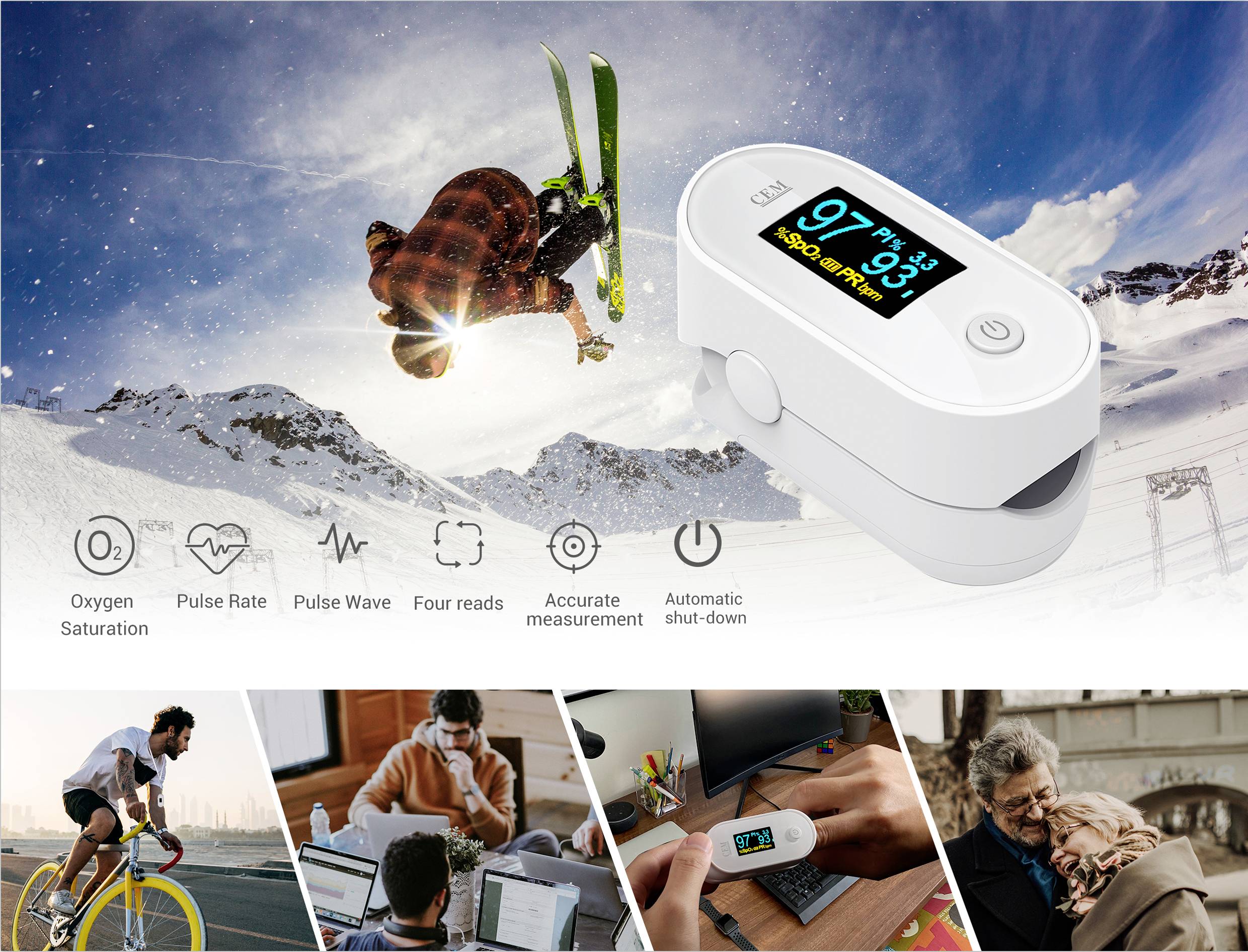 Fingerdrucksensor Blutsauerstoff-Messgerät