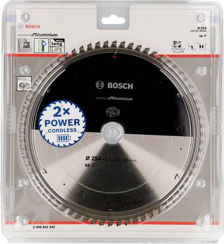 Bosch Accessories Standard for Aluminium 2608842242 Kreissägeblatt 254 x 30 x 1.8 mm Zähneanzahl: 6