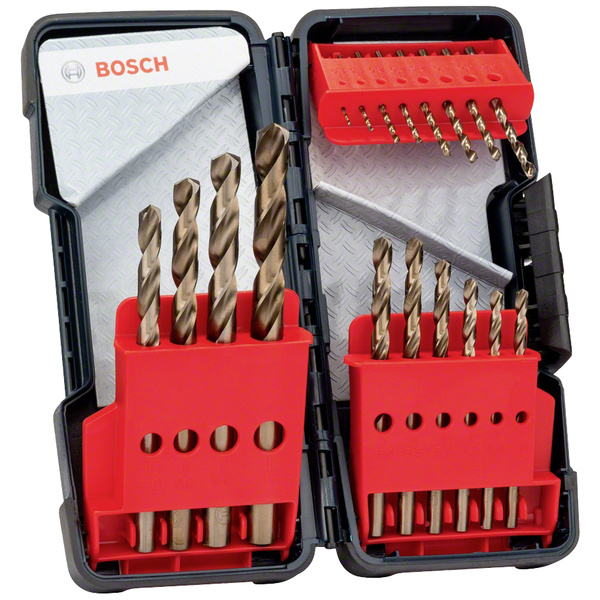 Bosch Accessories 2607017047 HSS-Co Metall-Spiralbohrer-Set 18teilig 1 mm, 1.5 mm, 2 mm, 2.5 mm, 3 mm, 3.5 mm, 4 mm, 4.5 mm, 5 mm