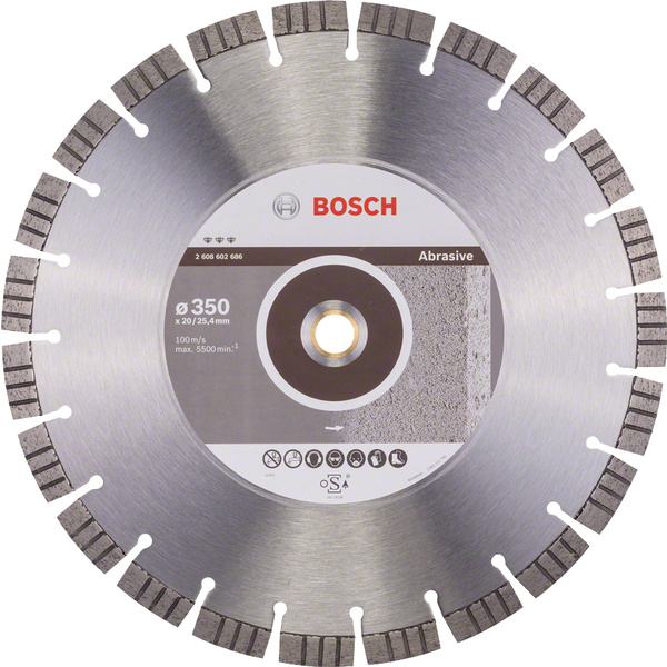 Bosch Accessories 2608602686 Diamanttrennscheibe Durchmesser 350mm Bohrungs-Ø 20mm 1St.