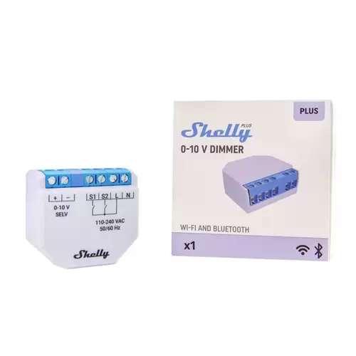 Shelly Plus 0-10V Dimmer Dimmaktor Bluetooth, Wi-Fi Shelly Plus 0-10V Dimmer Dimmaktor Bluetooth, Wi-Fi