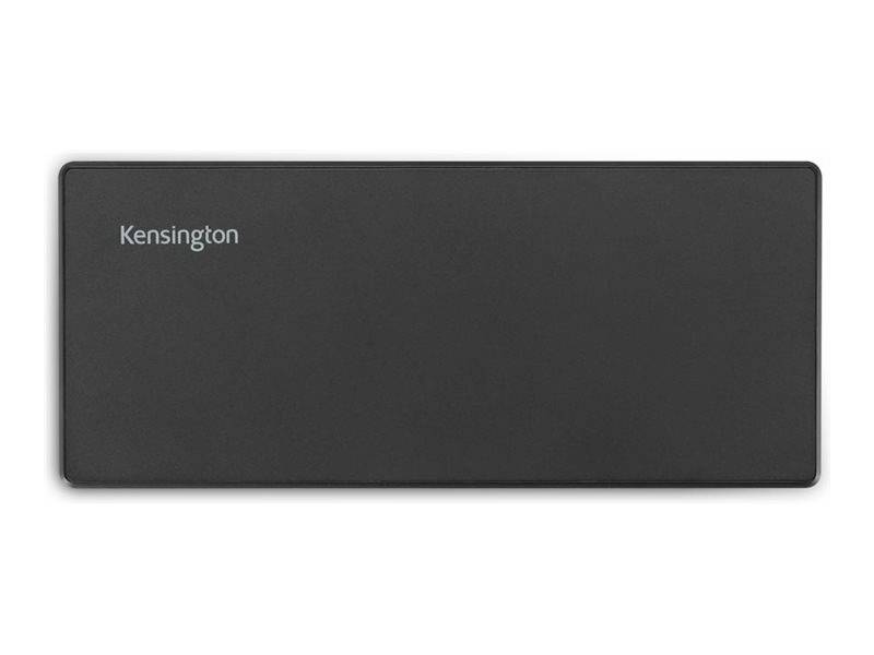 Schwarze rechteckige Abdeckung mit 'Kensington'-Logo in der oberen linken Ecke.