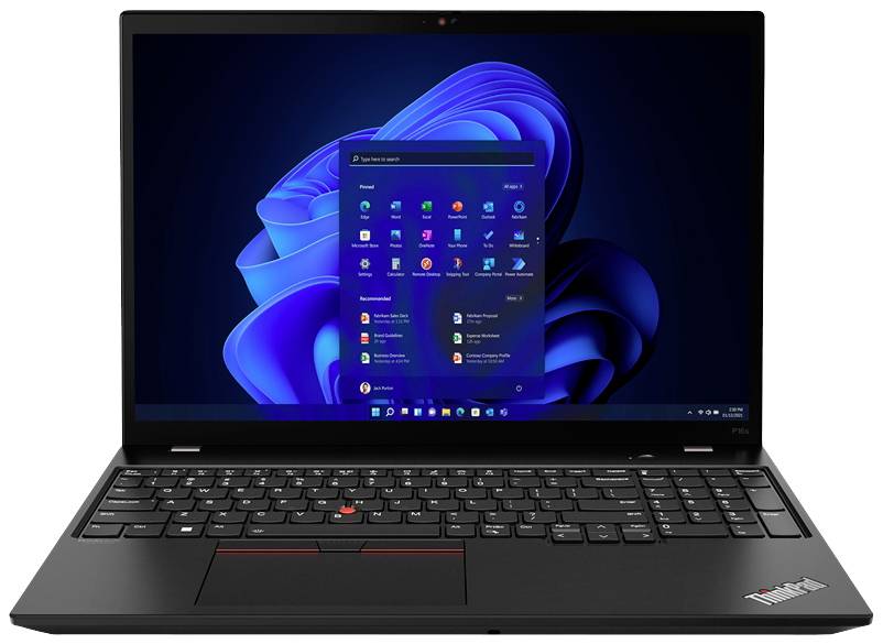 Lenovo Notebook ThinkPad P16 Gen 2 40.6cm (16 Zoll) WQUXGA Intel® Core™ i9 i9-13980HX 64GB RAM 1TB SSD Deutsch, QWERTZ Grau 21FA