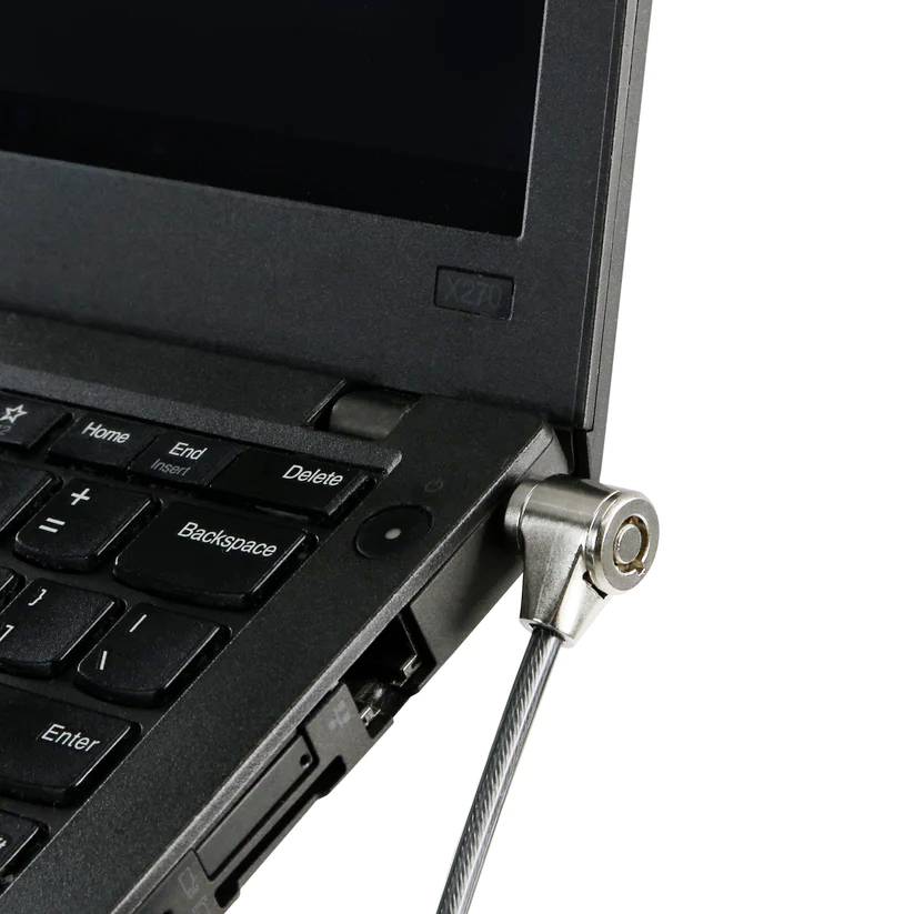 BaseXX Laptopschloss Schlüsselschloss inkl. 2 Schlüssel, superstarker T-Bar-Schließkopf zum Schutz gegen Manipulation 1.5 m D31938