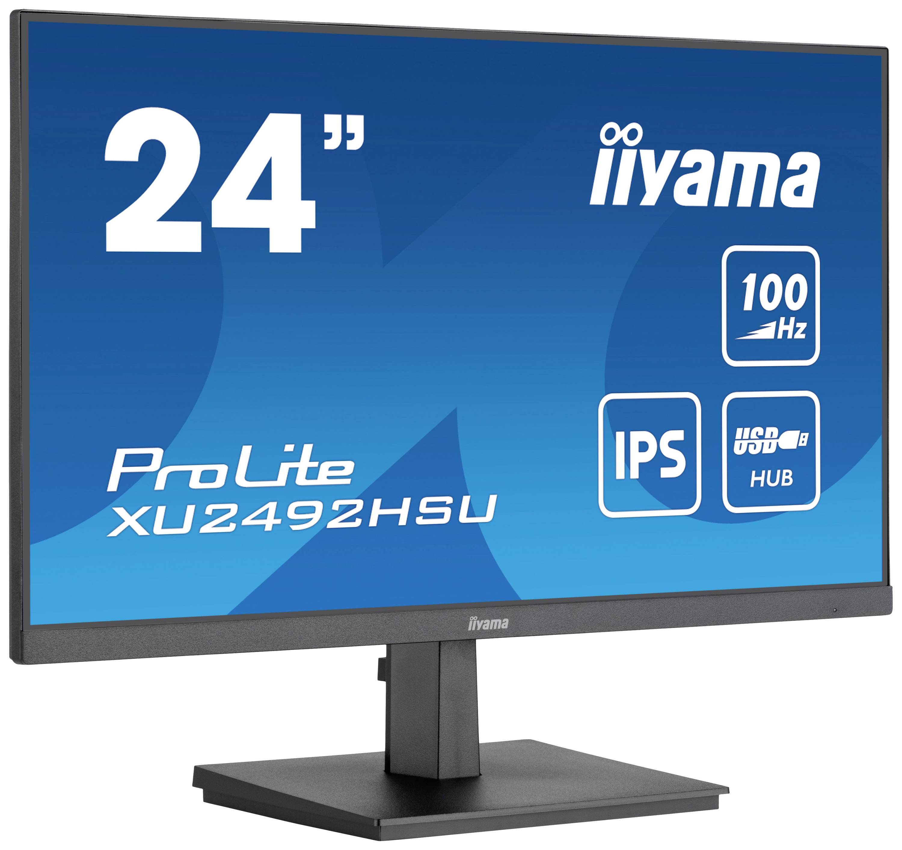 Iiyama ProLite XU2492HSU-B6 LED-Monitor EEK D (A - G) 61cm (24 Zoll) 1920 x 1080 Pixel 16:9 0.4 ms HDMI®, DisplayPort, Kopfhörer
