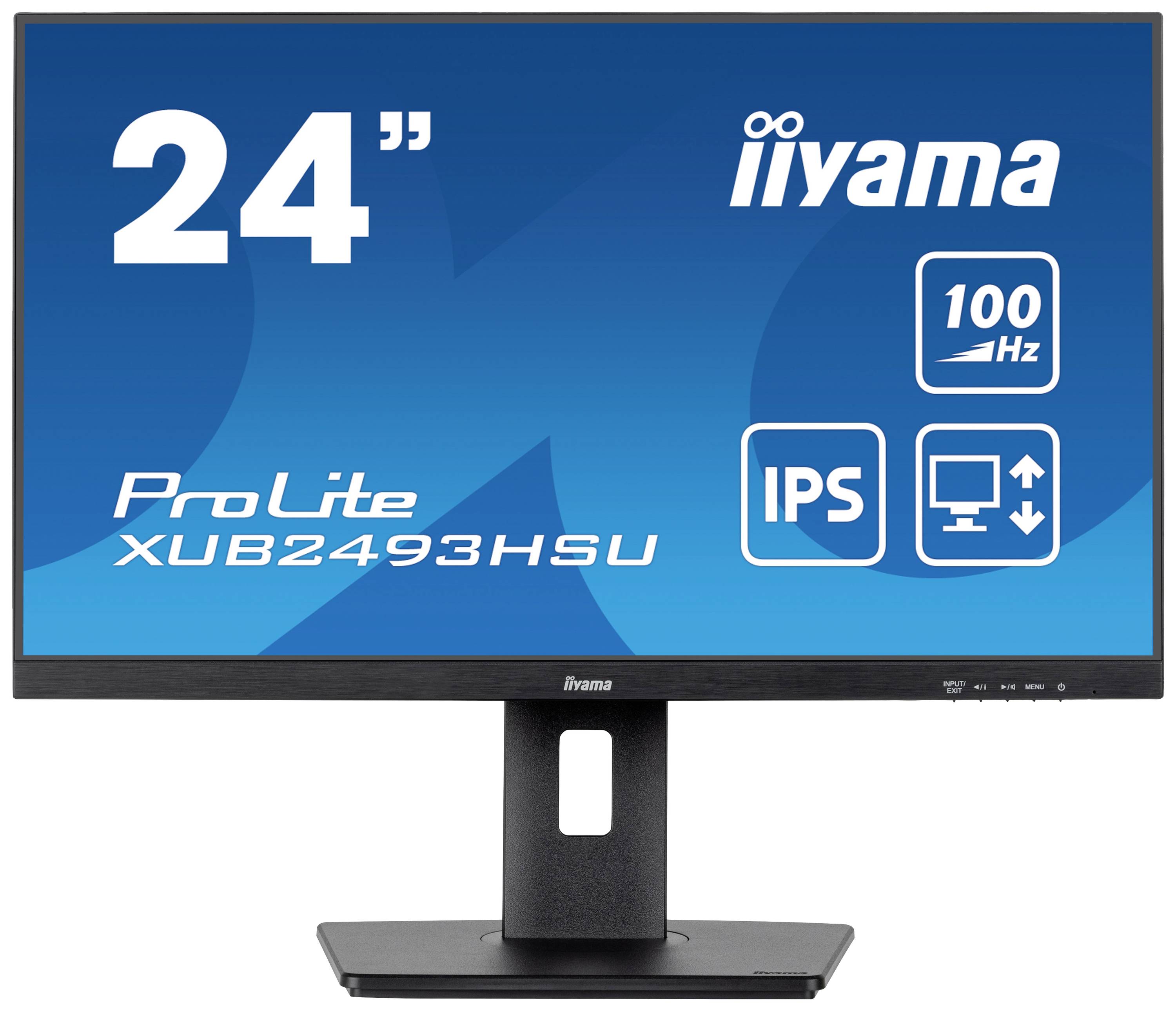Iiyama ProLite XUB2493HSU-B6 LED-Monitor EEK E (A - G) 61 cm (24 Zoll) 1920 x 1080 Pixel 16:9 0.4 ms HDMI®, DisplayPort, Kopfhörer (3.5 mm Klinke)