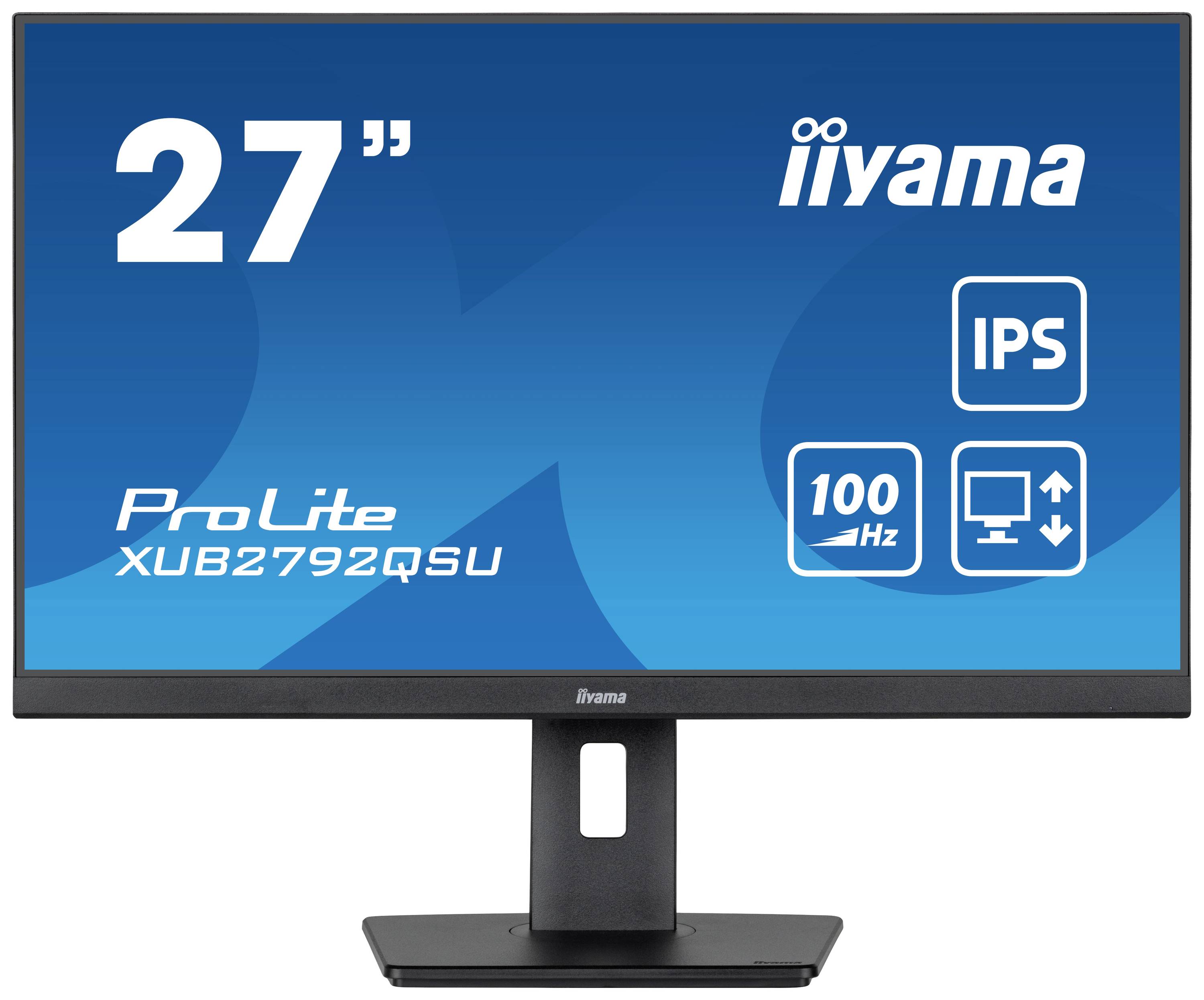 Iiyama ProLite XUB2792QSU-B6 Business LED-Monitor EEK F (A - G) 68.6cm (27 Zoll) 2560 x 1440 Pixel 16:9 0.4 ms HDMI®, DisplayPort