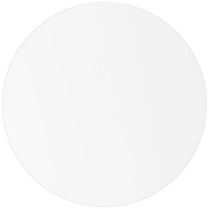Ein einfacher, weißer Kreis auf einem neutralen Hintergrund.