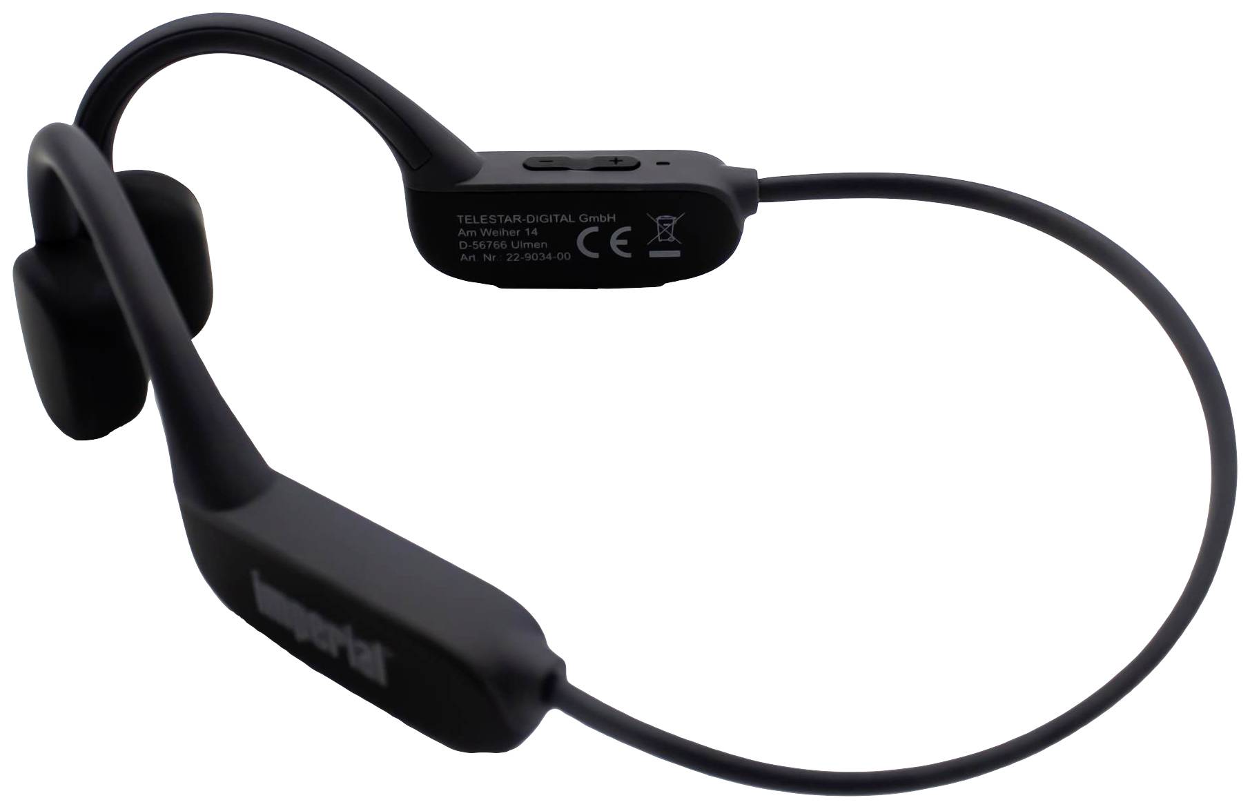 Imperial bluTC active 2 On Ear Kopfhörer Bluetooth® Schwarz Knochenschall-Kopfhörer, Schweißresistent, Nackenbügel Sport