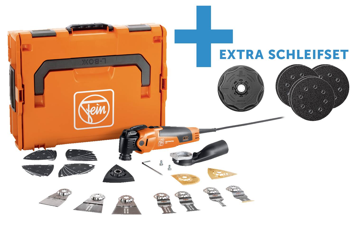 Fein MM 500 PLUS CE-Set 72296775000 Multifunktionswerkzeug inkl. Koffer, mit Zubehör 350W