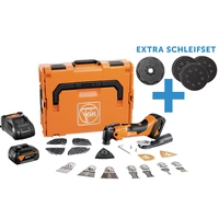 Fein AMM 500 PLUS CE-Set 71293868000 Akku-Multifunktionswerkzeug inkl. 2. Akku, inkl. Ladegerät, mit Zubehör, inkl. Koffer 18V Fein AMM 500 PLUS CE-Set 71293868000 Akku-Multifunktionswerkzeug inkl. 2. Akku, inkl. Ladegerät, mit Zubehör, inkl. Koffer 18V