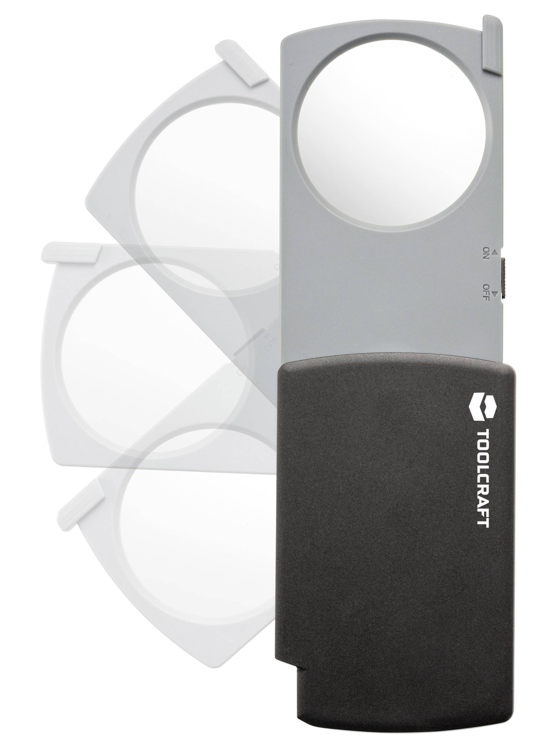 TOOLCRAFT TO-8997039 Handlupe mit LED-Beleuchtung Vergrößerungsfaktor: 2.5 x