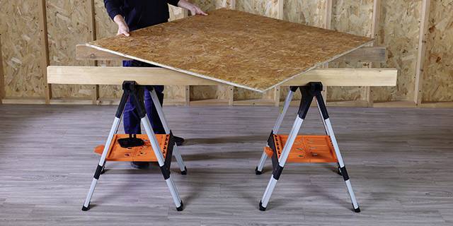 JORGENSEN 99215 2-teiliger Multifunktions-Sägebock (B x H x T) 860 x 780 x 127mm